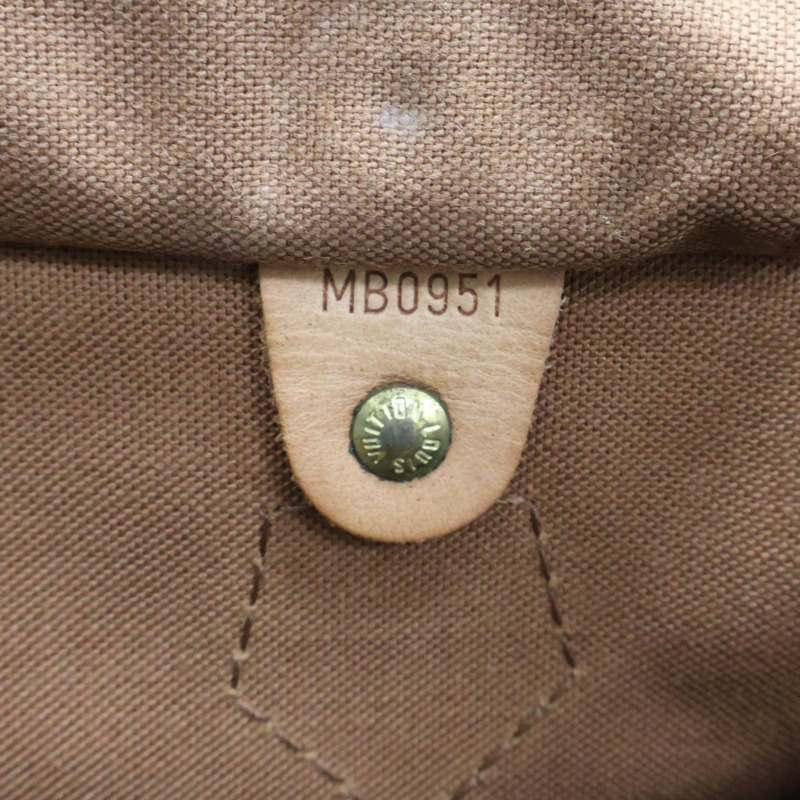 棕色 原花帆布 Speedy 35 波士頓包 手提包【LOUIS VUITTON LV 路易威登】 M41524-8