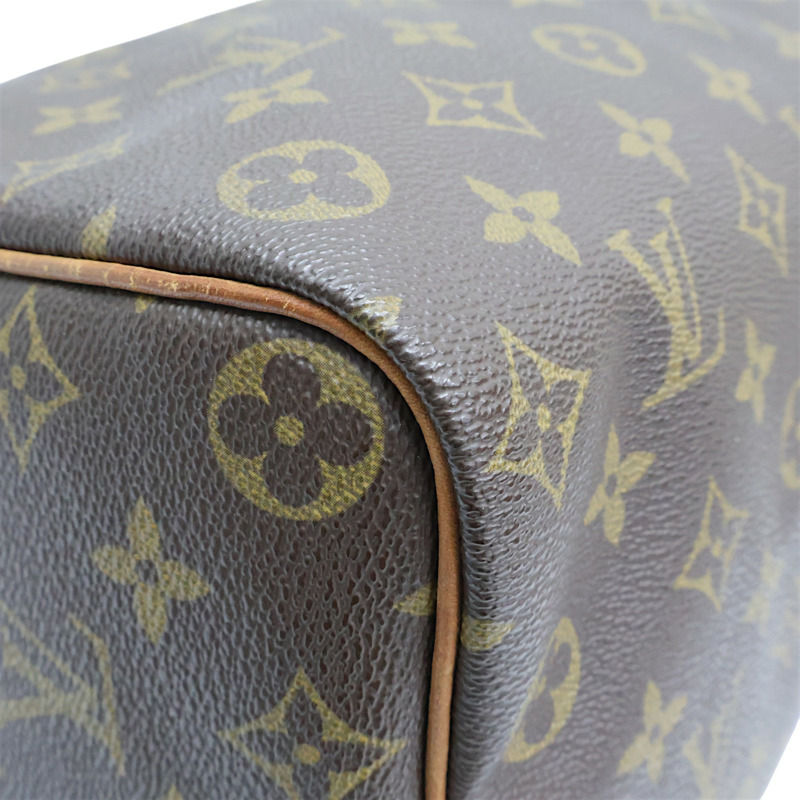 棕色 原花帆布 Speedy 35 波士頓包 手提包【LOUIS VUITTON LV 路易威登】 M41524-10
