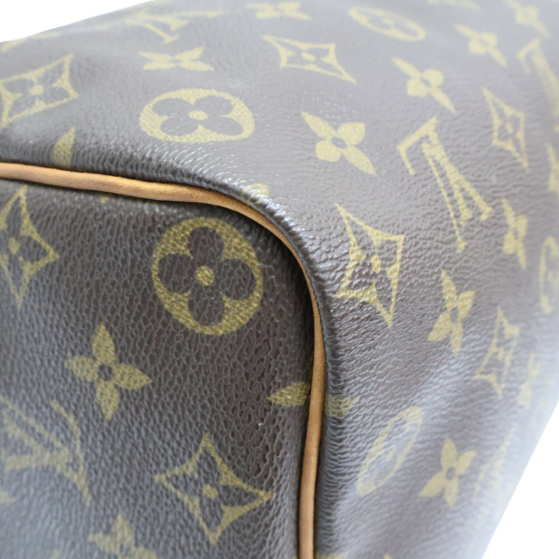 棕色 原花帆布 Speedy 35 波士頓包 手提包【LOUIS VUITTON LV 路易威登】 M41524-12