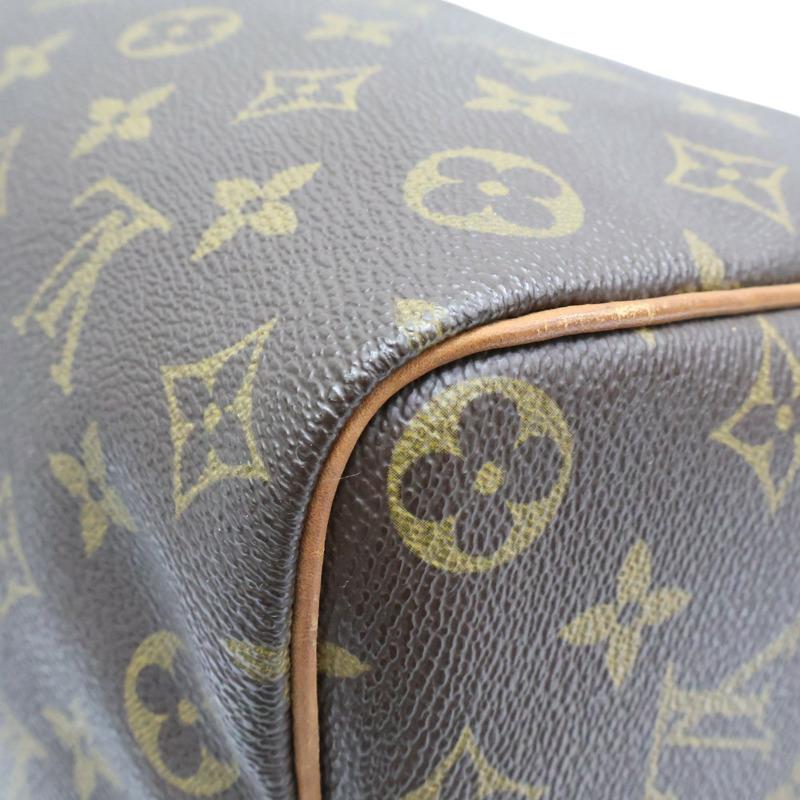 棕色 原花帆布 Speedy 35 波士頓包 手提包【LOUIS VUITTON LV 路易威登】 M41524-13