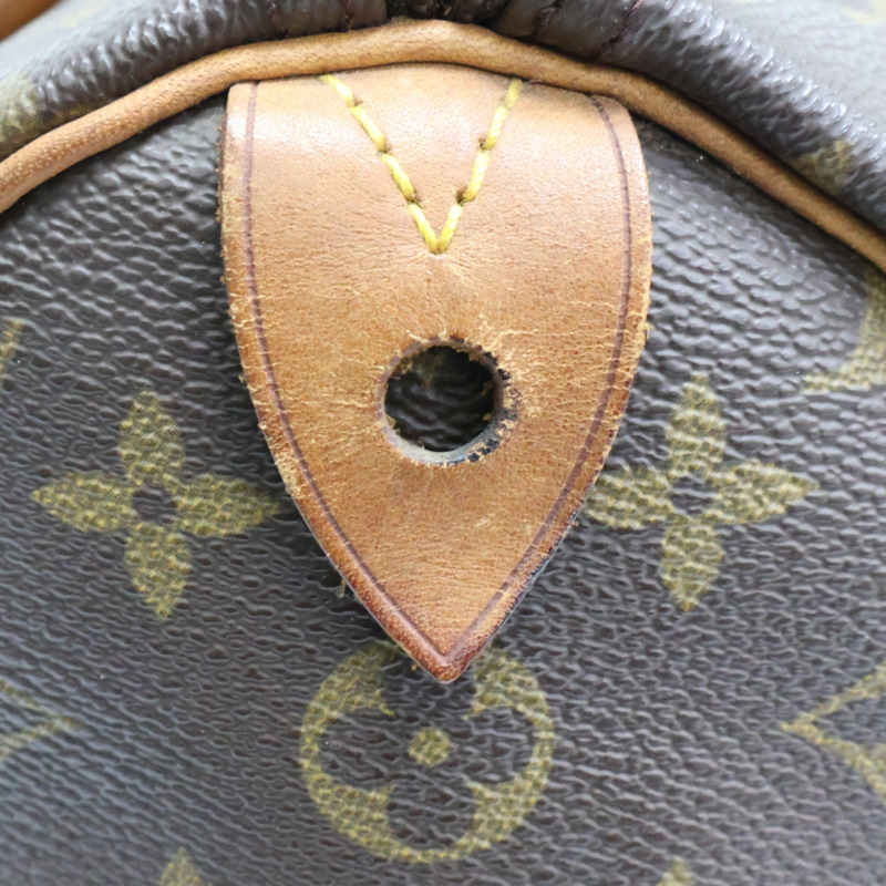 棕色 原花帆布 Speedy 35 波士頓包 手提包【LOUIS VUITTON LV 路易威登】 M41524-14