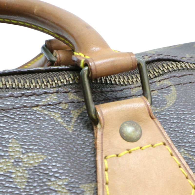 棕色 原花帆布 Speedy 35 波士頓包 手提包【LOUIS VUITTON LV 路易威登】 M41524-16