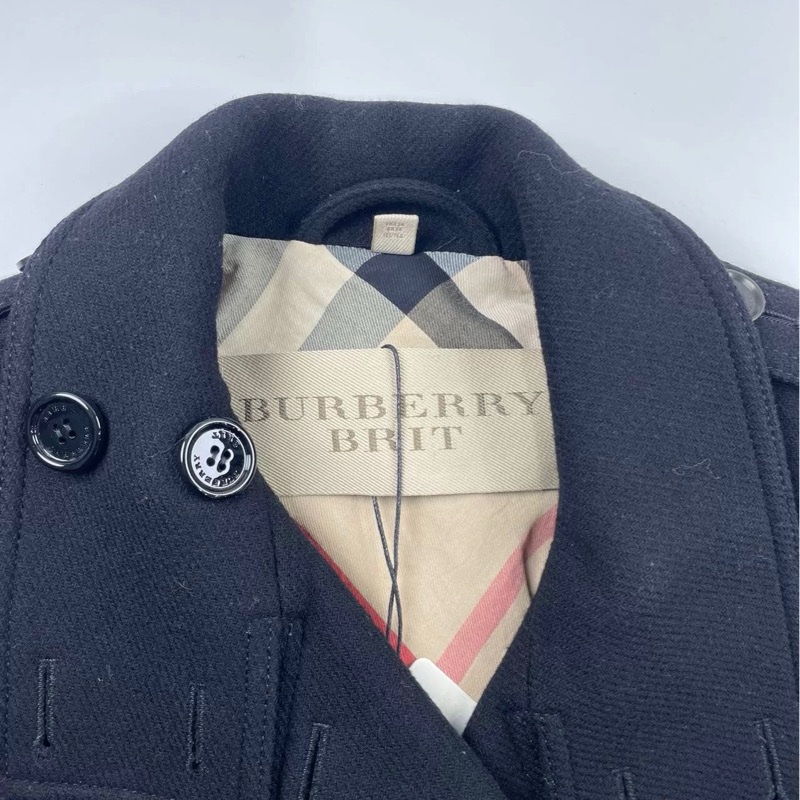 Burberry 毛呢內格紋大衣 Uk 4 S 碼-4