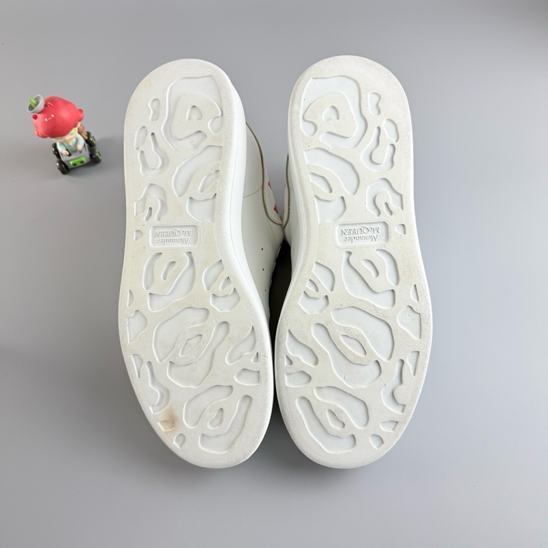 Alexander McQueen/麥昆 愛心尾純白厚底休閒鞋 40碼 95新 品相不錯-6