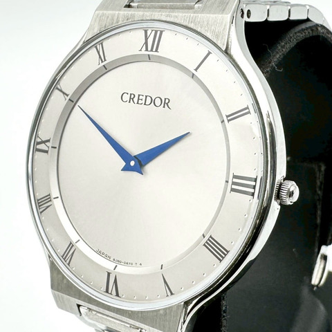 精工 GCAT985/8J80-0AM0 Credor 男士石英錶，不鏽鋼，銀色