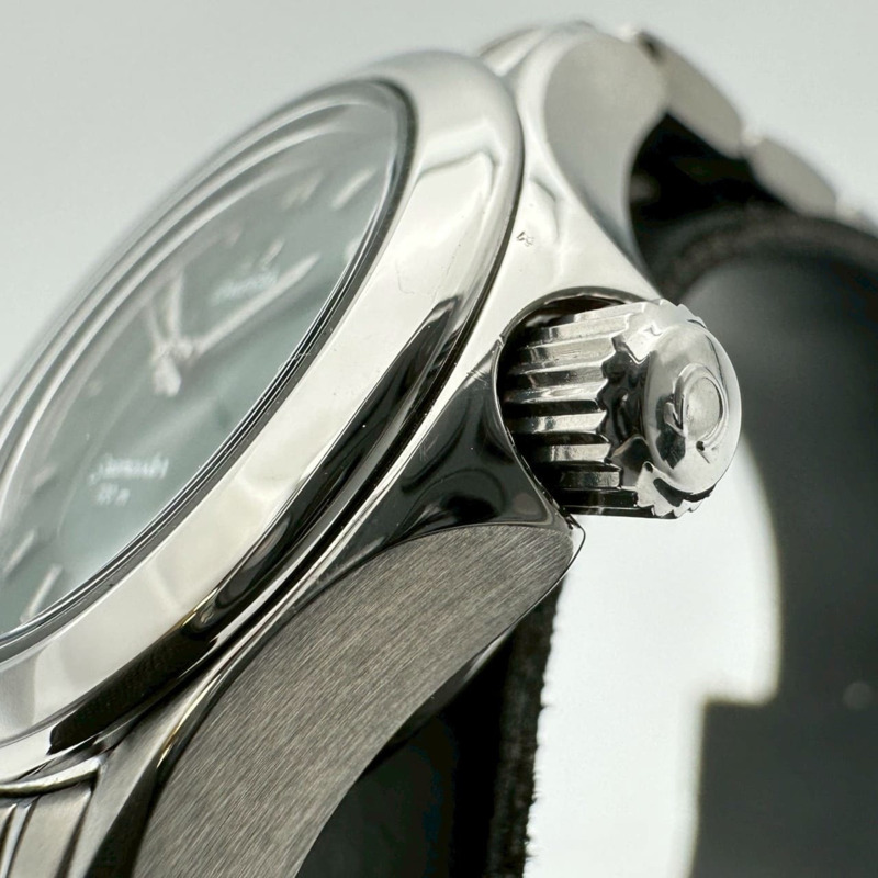 歐米茄海馬系列120公尺2581.72日期石英錶，不鏽鋼錶殼，綠色，女士款-3