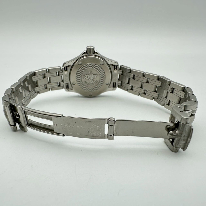 歐米茄海馬系列120公尺2581.72日期石英錶，不鏽鋼錶殼，綠色，女士款-6