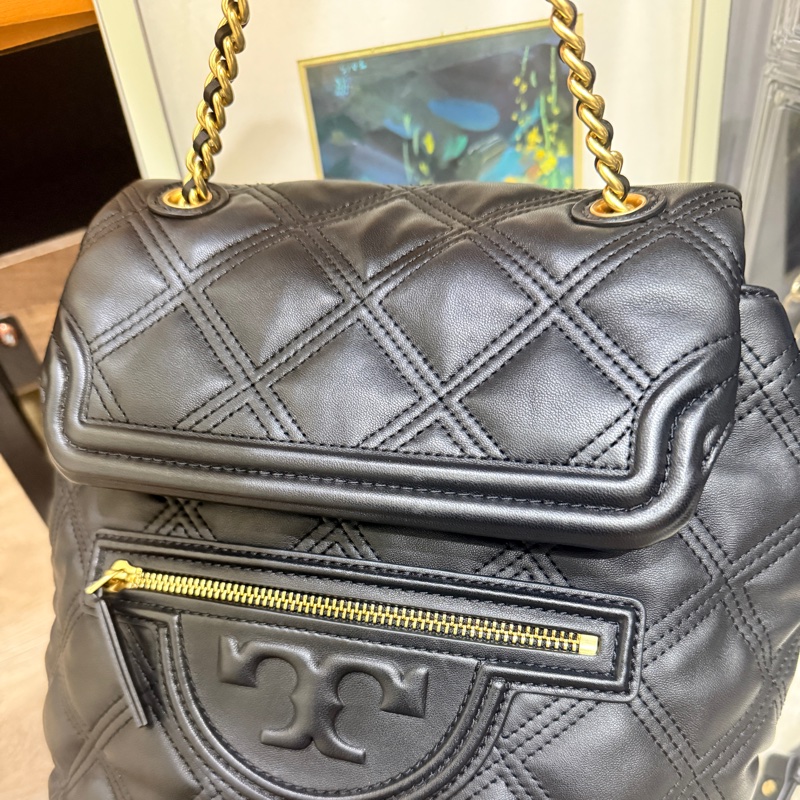 專櫃25000未使用✨美美的Tory Burch 皮穿鏈 後背包-1