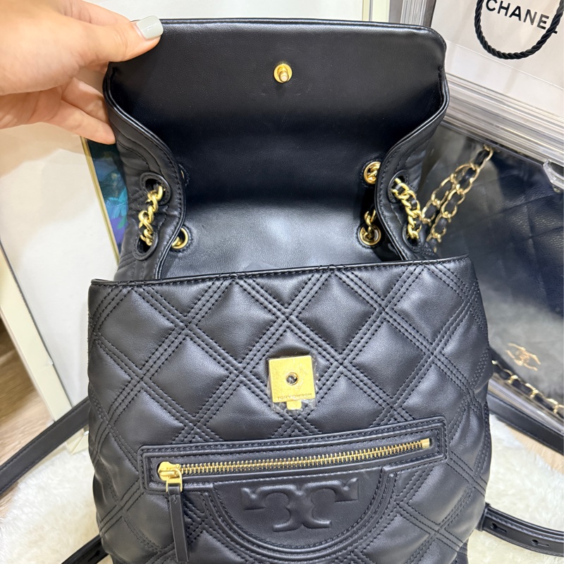 專櫃25000未使用✨美美的Tory Burch 皮穿鏈 後背包-50