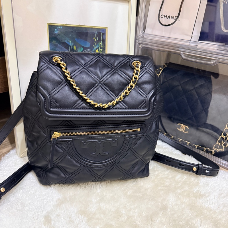 專櫃25000未使用✨美美的Tory Burch 皮穿鏈 後背包-54