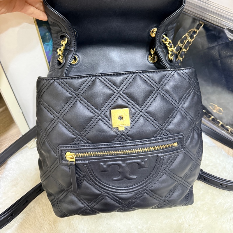 專櫃25000未使用✨美美的Tory Burch 皮穿鏈 後背包-56