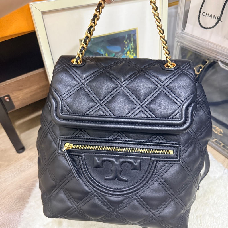 專櫃25000未使用✨美美的Toryburch 皮穿鏈 後背包-0