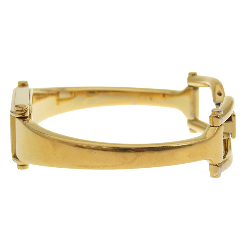 Gucci GUCCI 1500L 鍍金石英模擬顯示女士腕錶，黑色錶盤-3