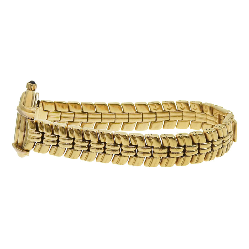 Fendi Olologi 300L 不鏽鋼石英模擬顯示女士腕錶，金色錶盤-3