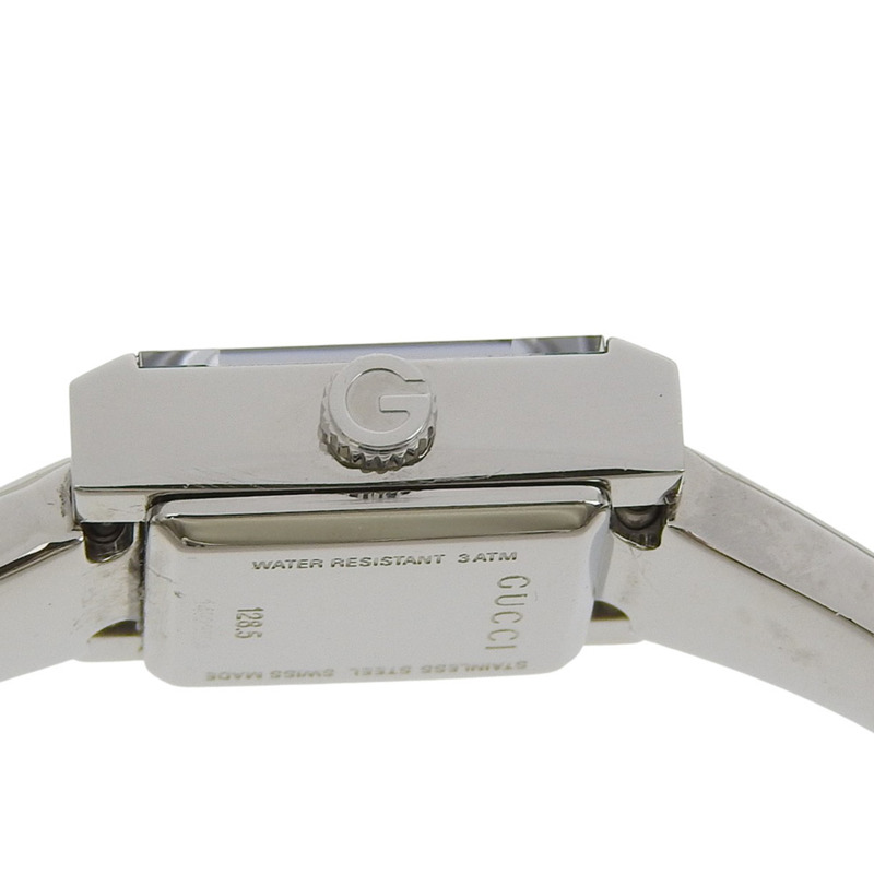 Gucci G Frame YA128.5 女士腕錶，不鏽鋼石英指針式顯示，白色錶盤-5