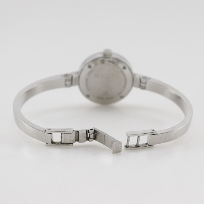 Gucci G 圓環標誌腕錶 105 不鏽鋼石英模擬顯示白色錶盤女士腕錶-6