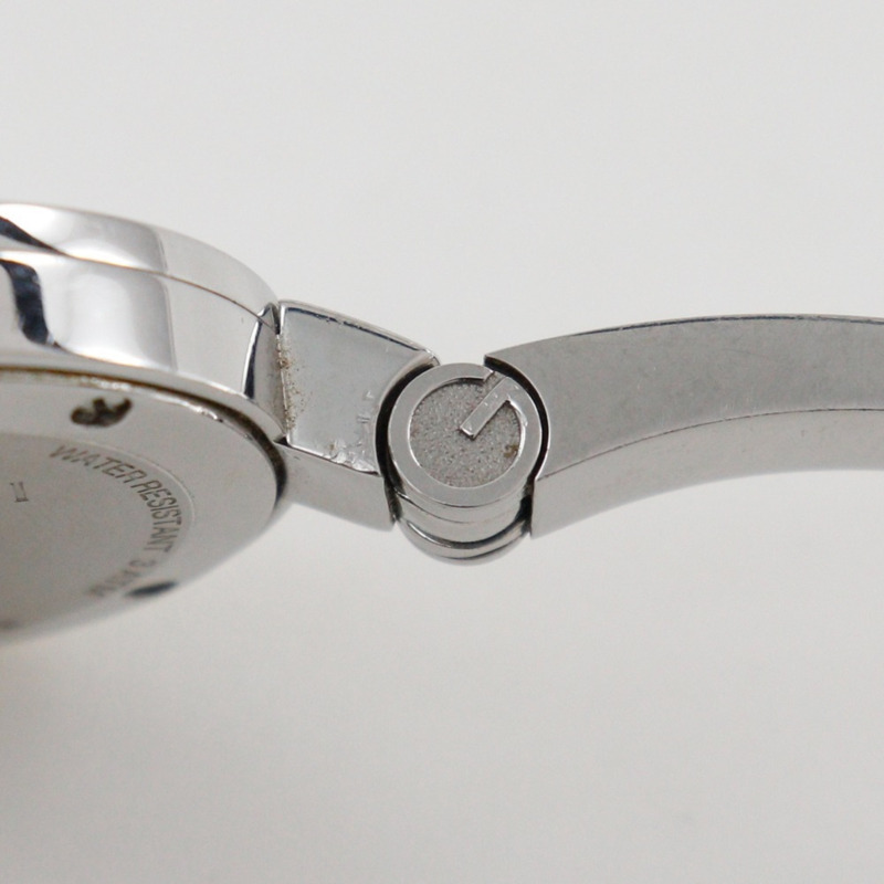 Gucci G 圓環標誌腕錶 105 不鏽鋼石英模擬顯示白色錶盤女士腕錶-9