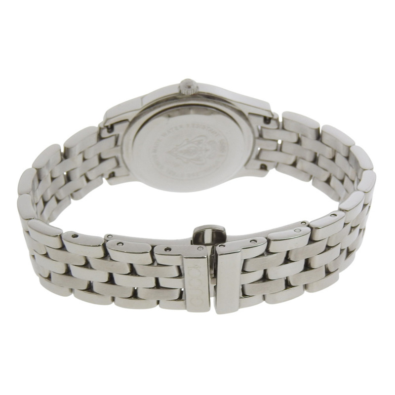 Gucci GUCCI 5500L 女士腕錶，不鏽鋼石英指針式顯示，銀色錶盤-4