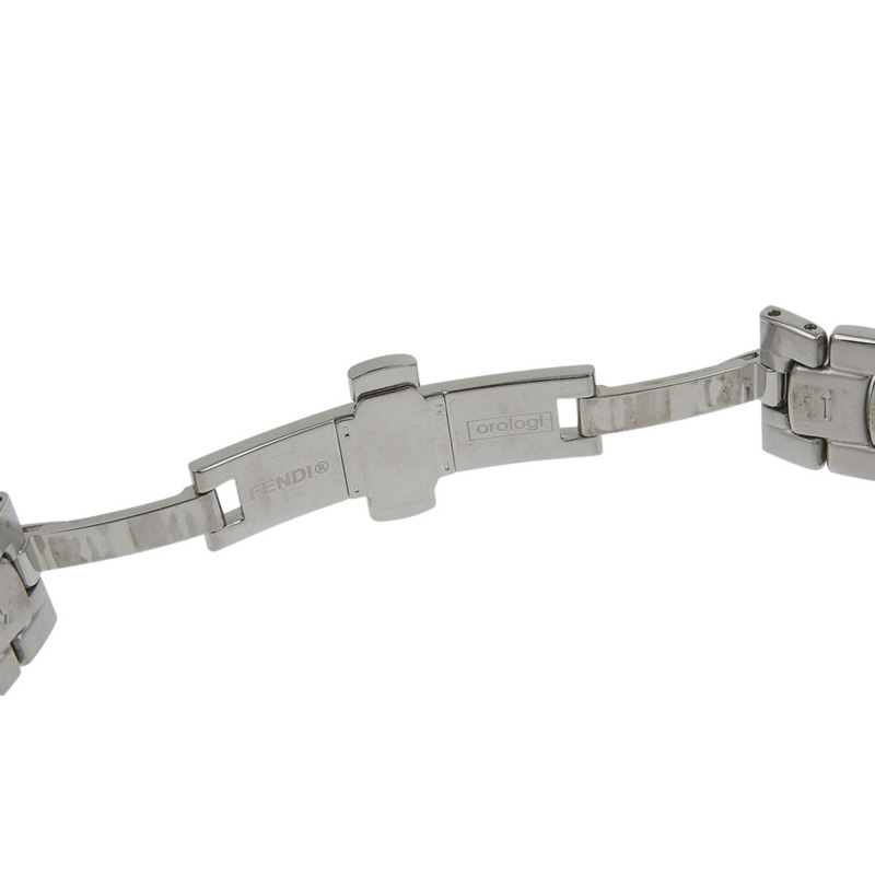 Fendi Olologi 210L 不鏽鋼石英模擬顯示女士腕錶，黑色錶盤-7