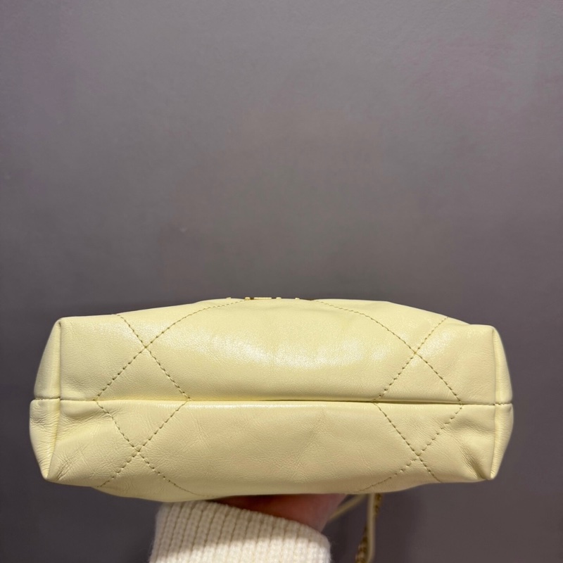全網最低價 Chanel 22 Bag mini小雞黃 99% New-4