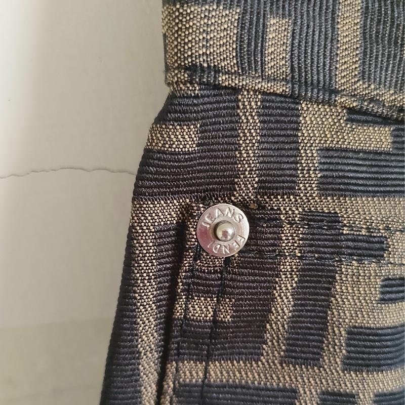 義大利製老品 #FENDI 老花長褲 高腰小尺寸 / 風格 / 歐美 / 街拍-4