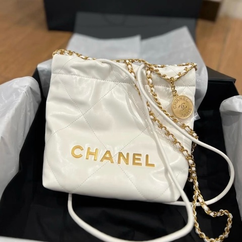全網最低價 Chanel 22Bag mini 白金 99%新