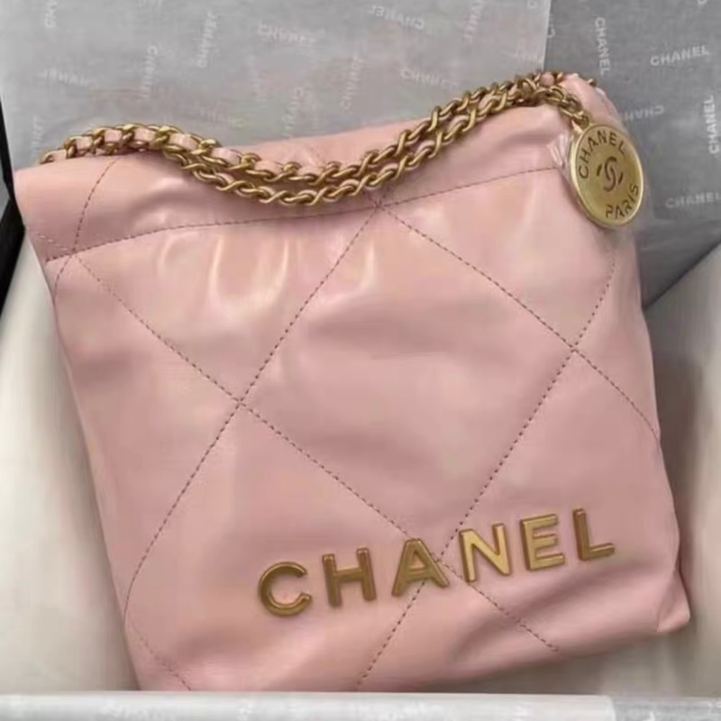 全網最低價 Chanel 22 Bag mini 淡粉色 99% New 近全新-1