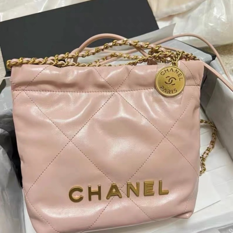 全網最低價 Chanel 22 Bag mini 淡粉色 99% New 近全新-2