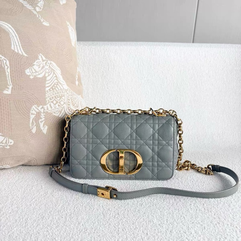全網最低價 Dior 霧霾藍Caro鏈條包 95%新-1