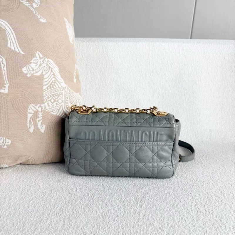 全網最低價 Dior 霧霾藍Caro鏈條包 95%新-2