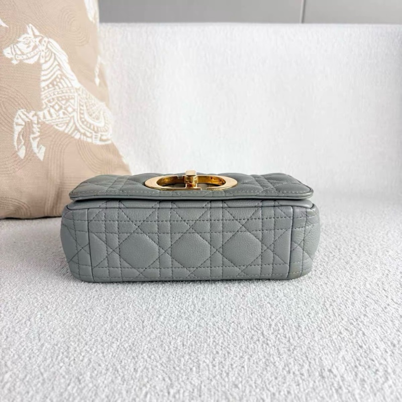 全網最低價 Dior 霧霾藍Caro鏈條包 95%新-4