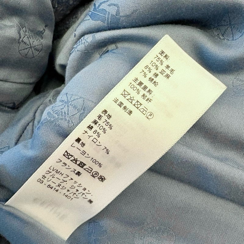 98新Celine/賽琳/WX108611/霧霾藍雙排扣短款外套/34碼-2