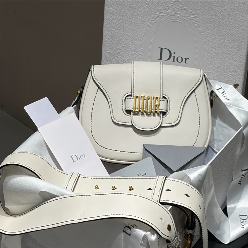全網最低價 Dior J’Adior 馬鞍包 白色 97% New-1