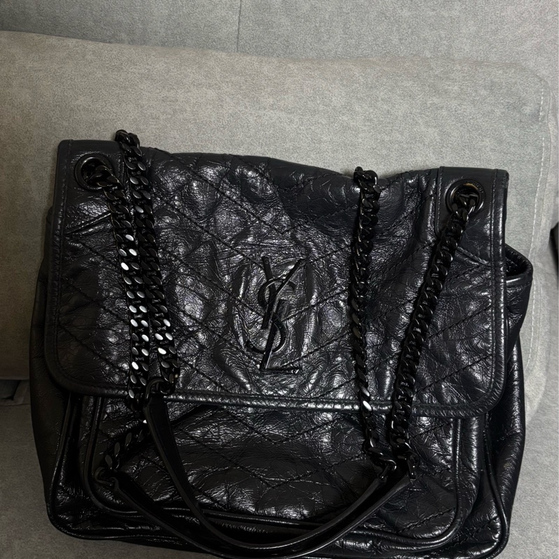 割愛-Saint Laurent✨YSL niki中號全黑-6