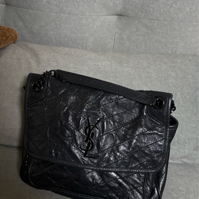 割愛-Saint Laurent✨YSL niki中號全黑-7
