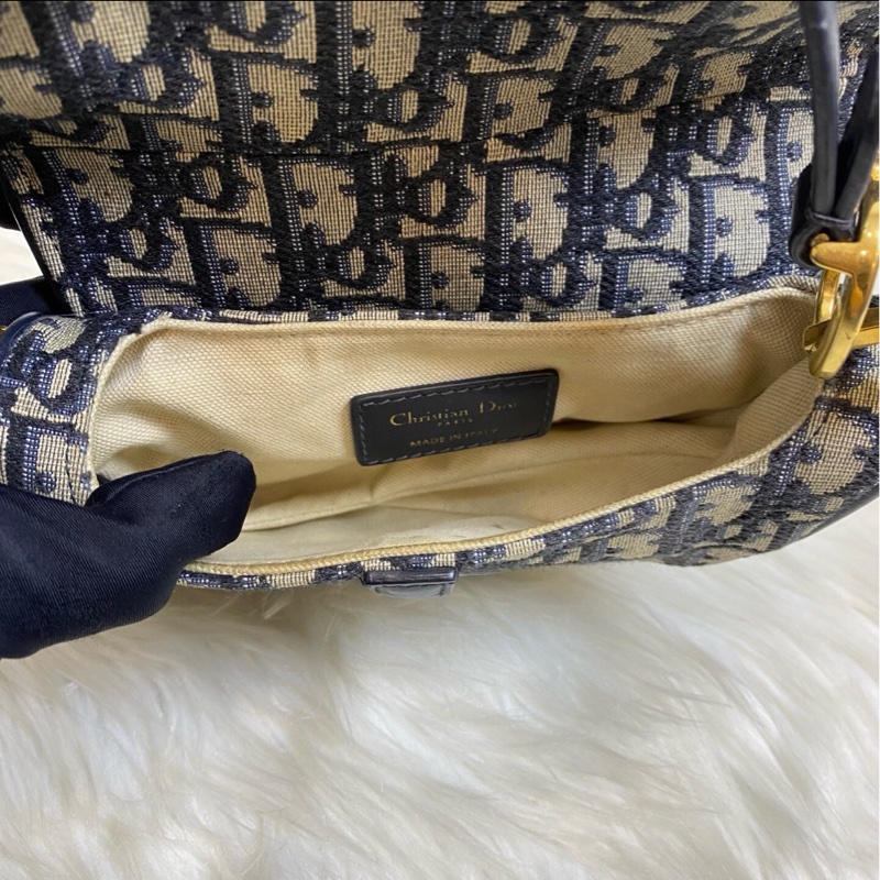 全網最低價 Dior馬鞍包 經典老花 95%新-6