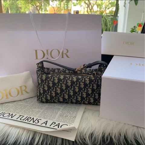 全網最低價 Dior 飯盒包 小號 經典老花 99%新