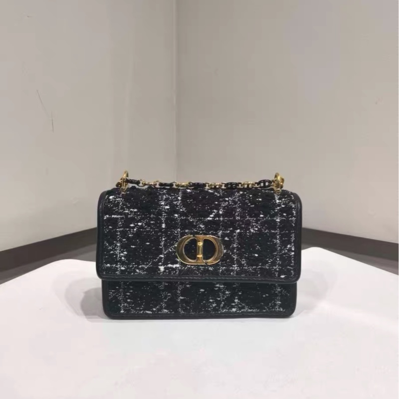 全網最低價 Dior Miss Caro 粗花呢鏈條包 97%新-0