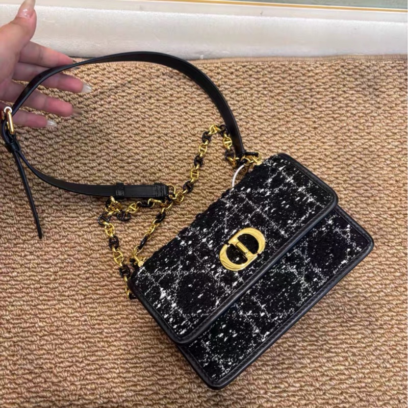 全網最低價 Dior Miss Caro 粗花呢鏈條包 97%新-2