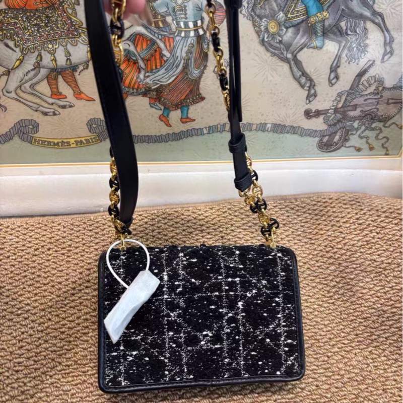 全網最低價 Dior Miss Caro 粗花呢鏈條包 97%新-5