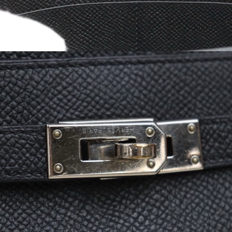 Hermes 愛馬仕 黑銀Long Kelly 長夾-10