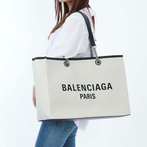 🩶巴黎世家Balenciag 字母印花帆布Duty Free大號肩背托特包 759965