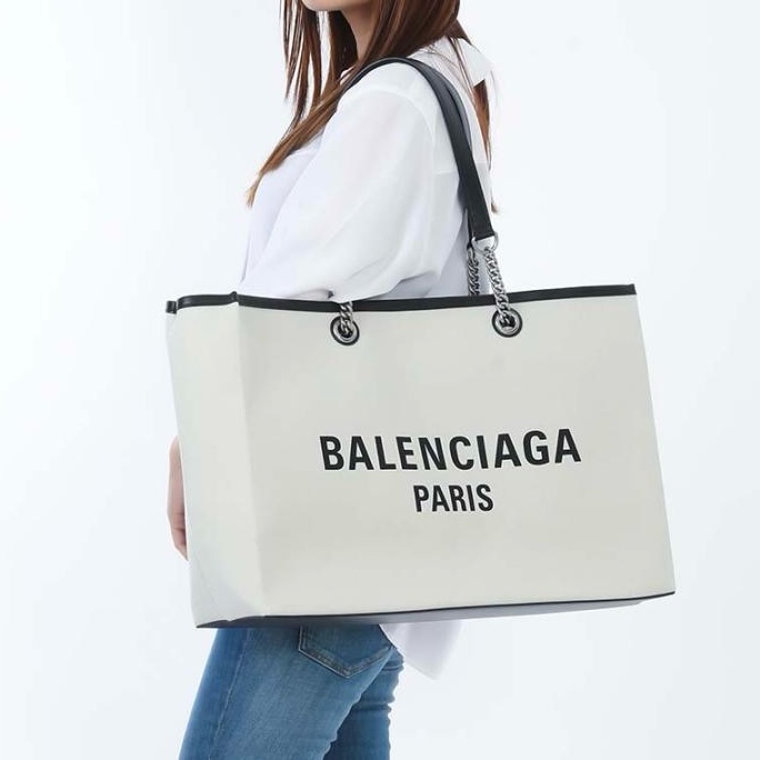 🩶巴黎世家Balenciag 字母印花帆布Duty Free大號肩背托特包 759965-0