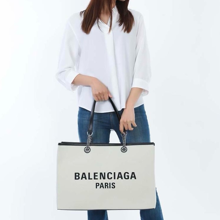 🩶巴黎世家Balenciag 字母印花帆布Duty Free大號肩背托特包 759965-1