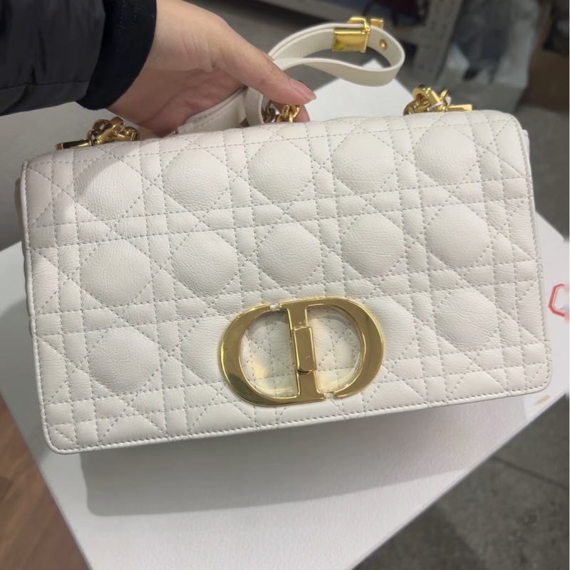 全網最低價 Dior Caro 中號 白金 99%新-0