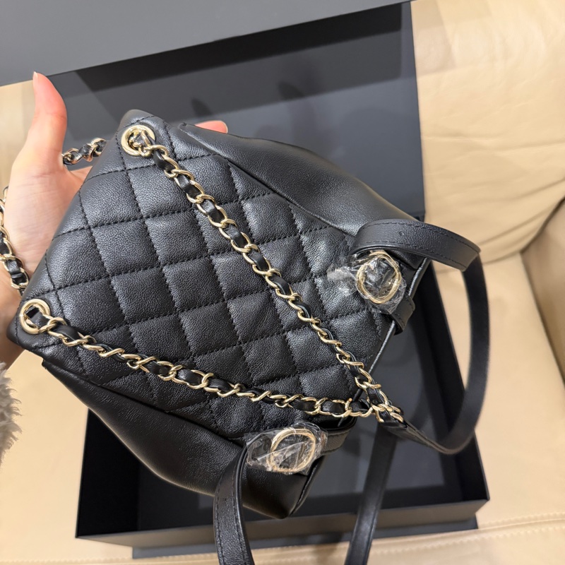 大全配芯片帶膜🈶️購證❤️ #香奈兒 #黑金 牛皮 #青蛙包 #duma #雙肩包-6