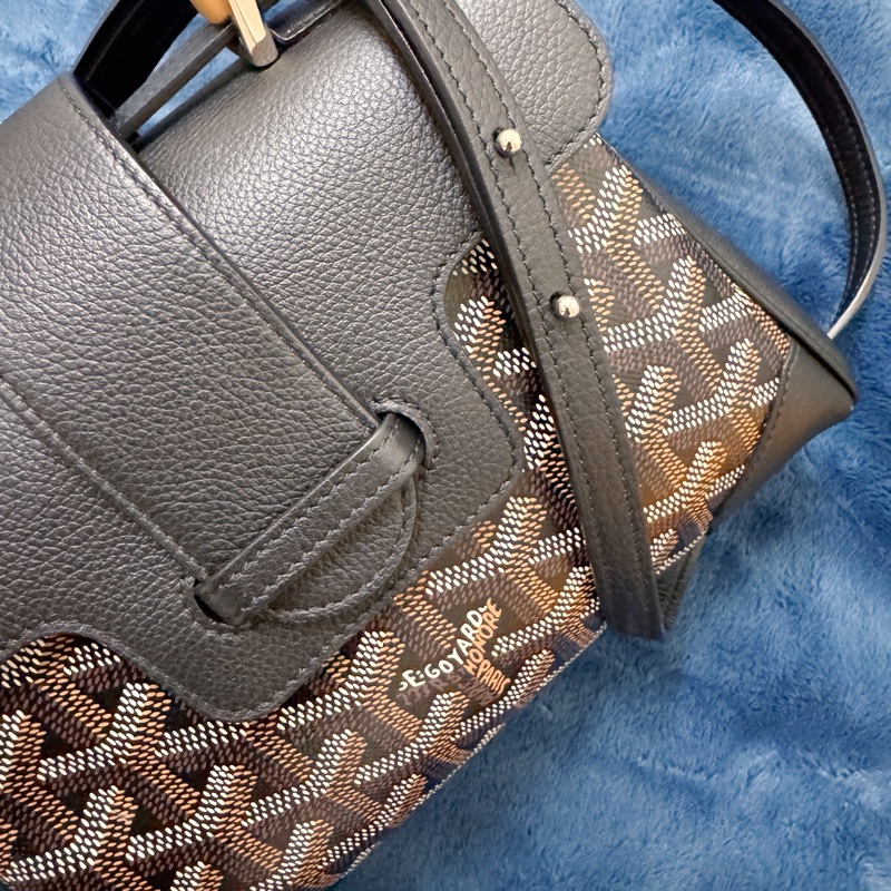 GOYARD SAIGON 質手柄西貢西貢Mini20黑色手提肩背斜背包-11