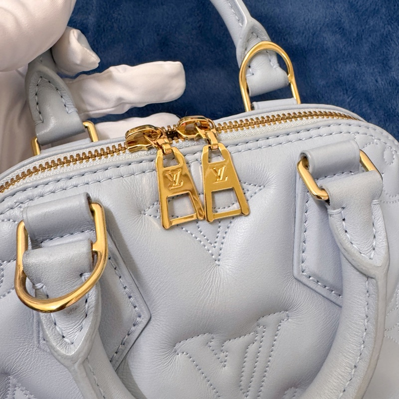 【LOUIS VUITTON 路易威登藍色原花皮革 Alma BB 兩用包】-2