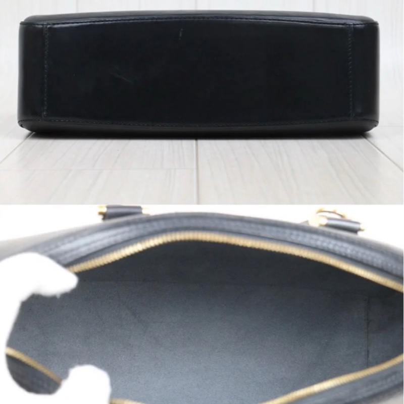 「JL精品代購」9新 LV黑色水波紋手提包-7