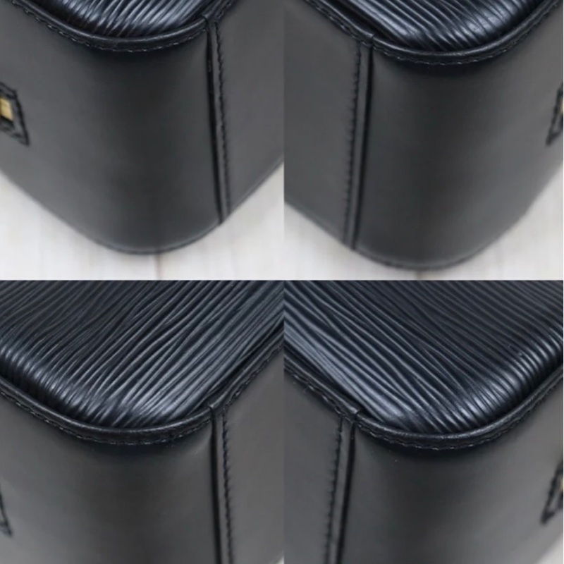 「JL精品代購」9新 LV黑色水波紋手提包-8